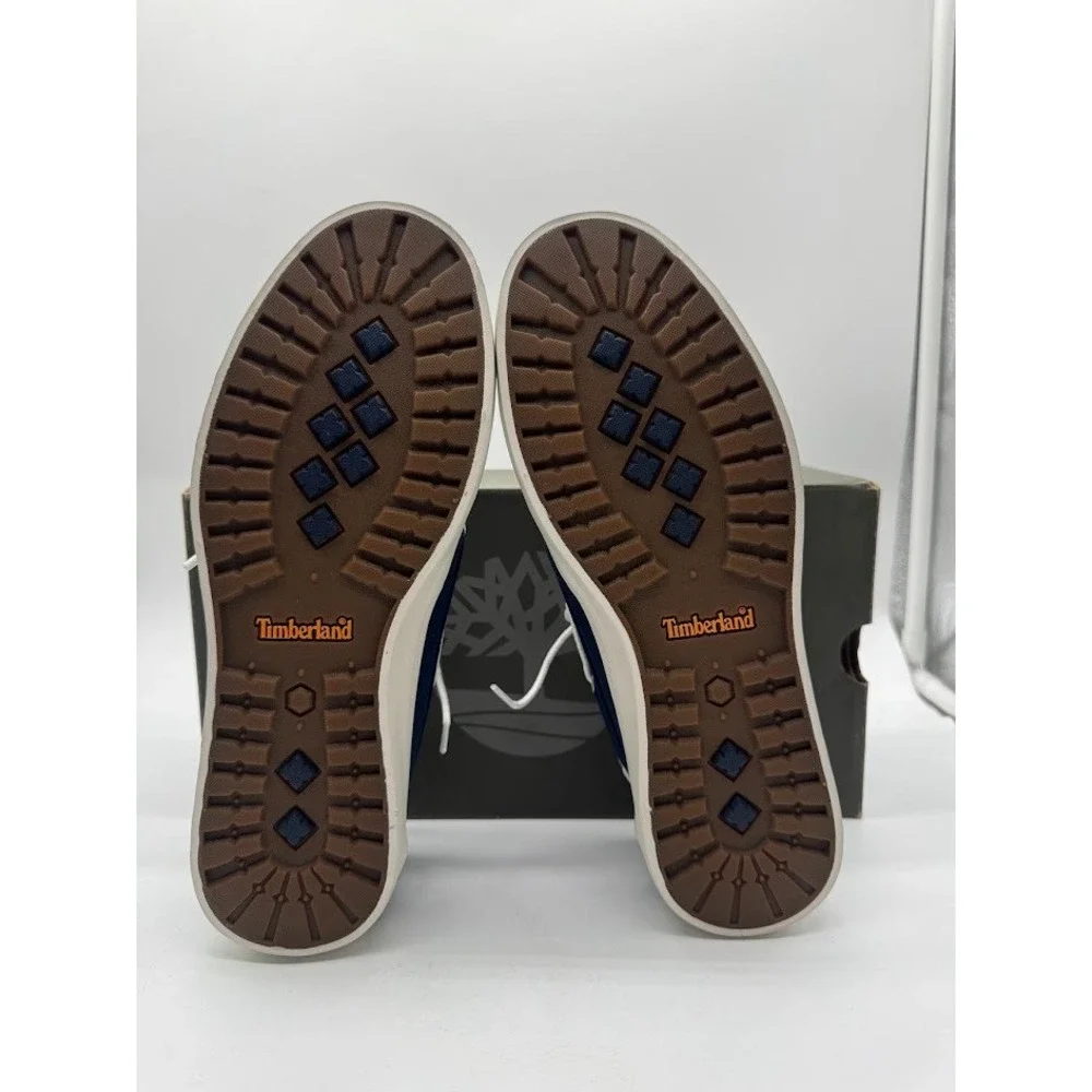 Timberland Union Wharf 2-Eye Boat Shoe Mens 7 Navy Canvas Deck Shoe TB0A1Q86019